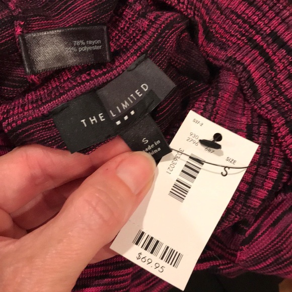 The Limited magenta marled turtleneck bodycon dress NWT - Picture 3 of 6